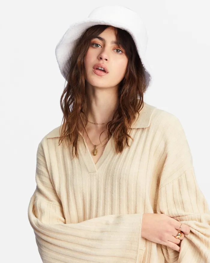 Billabong Still Single Fleece Bucket Hat Antique White Women Hats and Beanies Billabong Still Single Fleece Bucket Hat Antique White Women Hats and Beanies