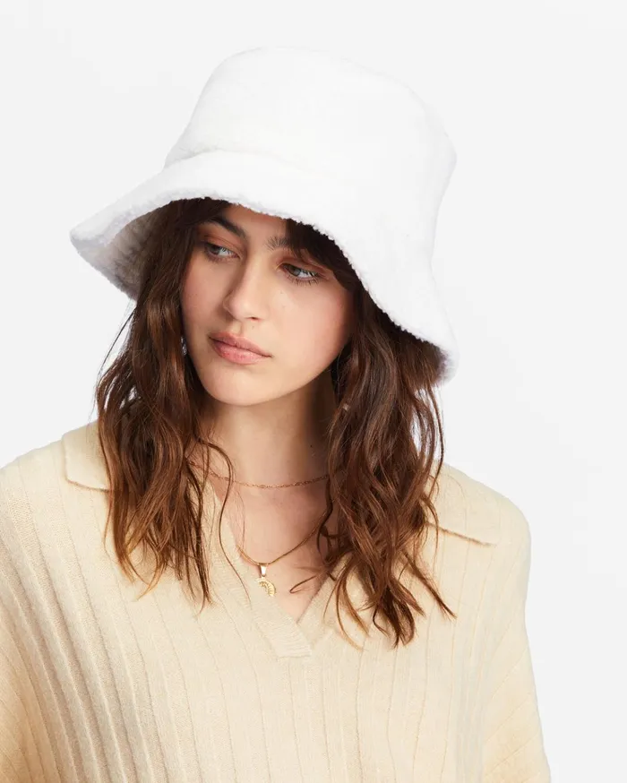 Billabong Still Single Fleece Bucket Hat Antique White Women Hats and Beanies Billabong Still Single Fleece Bucket Hat Antique White Women Hats and Beanies