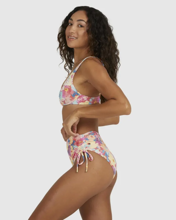 Billabong Summer Bliss Ruched Retro Bikini Bottoms Red Women Bikinis Billabong Summer Bliss Ruched Retro Bikini Bottoms Red Women Bikinis
