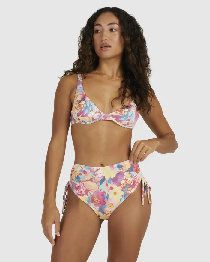 Billabong Summer Bliss Ruched Retro Bikini Bottoms Red Women Bikinis Billabong Summer Bliss Ruched Retro Bikini Bottoms Red Women Bikinis