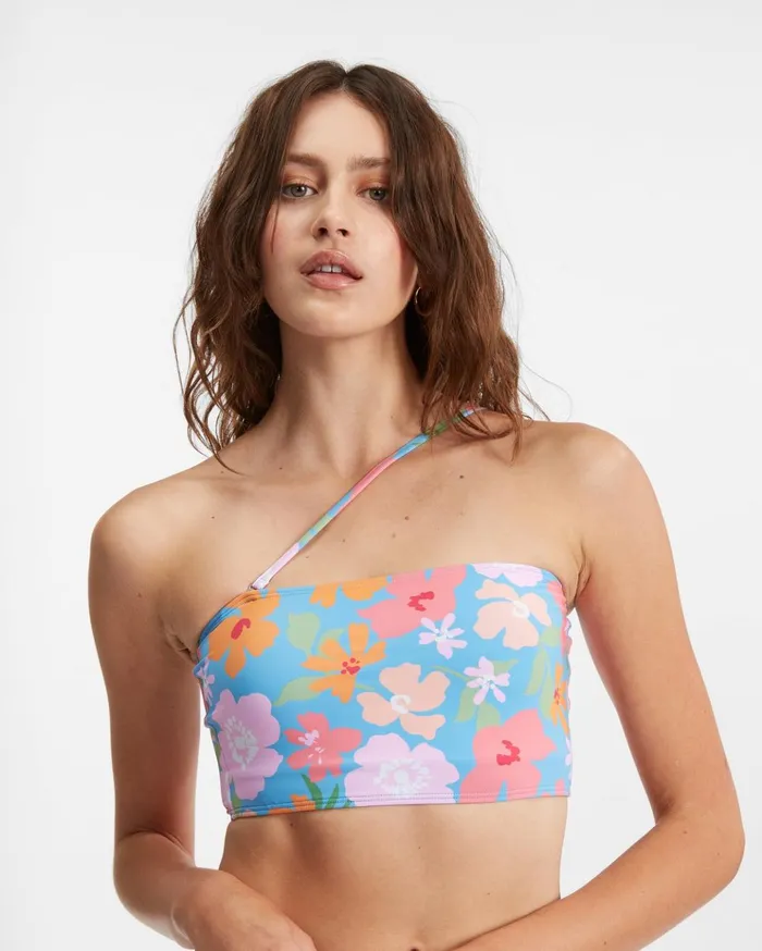 Billabong Summer Field Sunny Tube Bikini Top Bliss Blue Women Bikini Tops Billabong Summer Field Sunny Tube Bikini Top Bliss Blue Women Bikini Tops