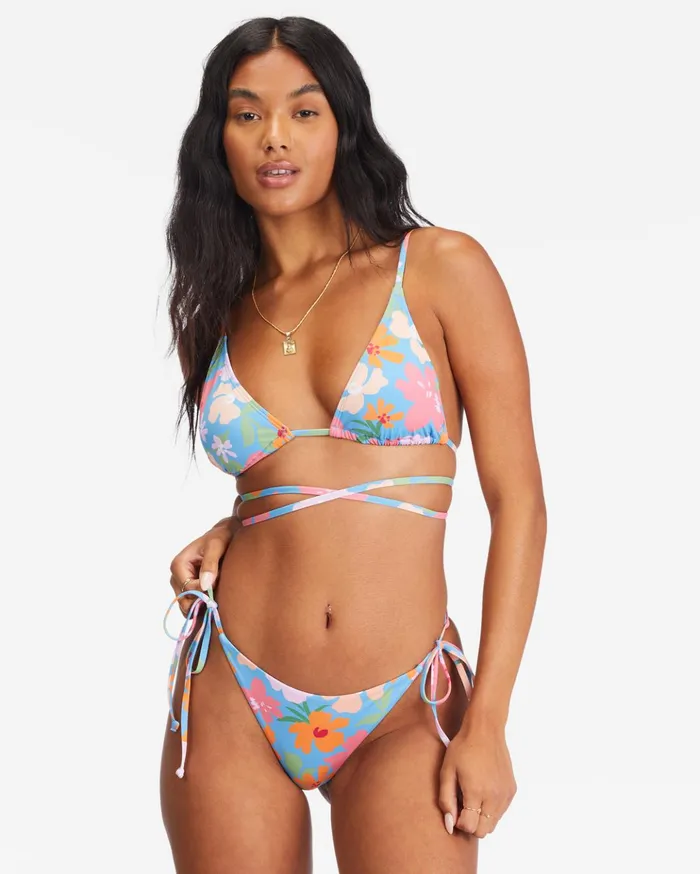 Billabong Summer Field TieSide Maya Bikini Bottoms Bliss Blue Women Bikini Bottoms Billabong Summer Field TieSide Maya Bikini Bottoms Bliss Blue Women Bikini Bottoms