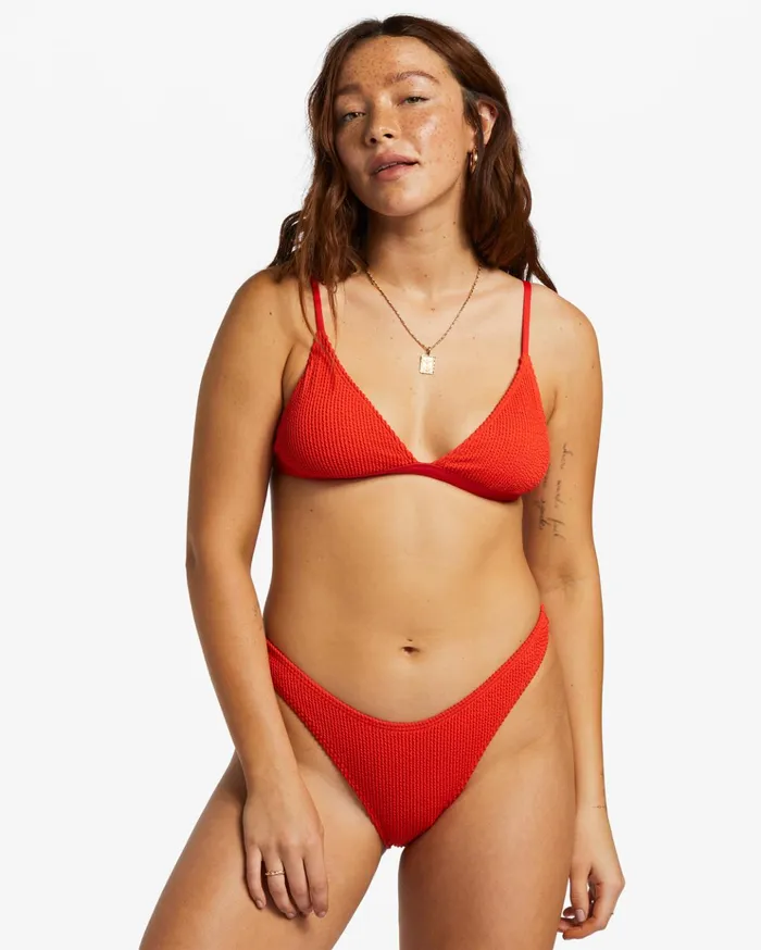 Billabong Summer High Fixed Triangle Bikini Top Red Aloha Women Bikinis Billabong Summer High Fixed Triangle Bikini Top Red Aloha Women Bikinis