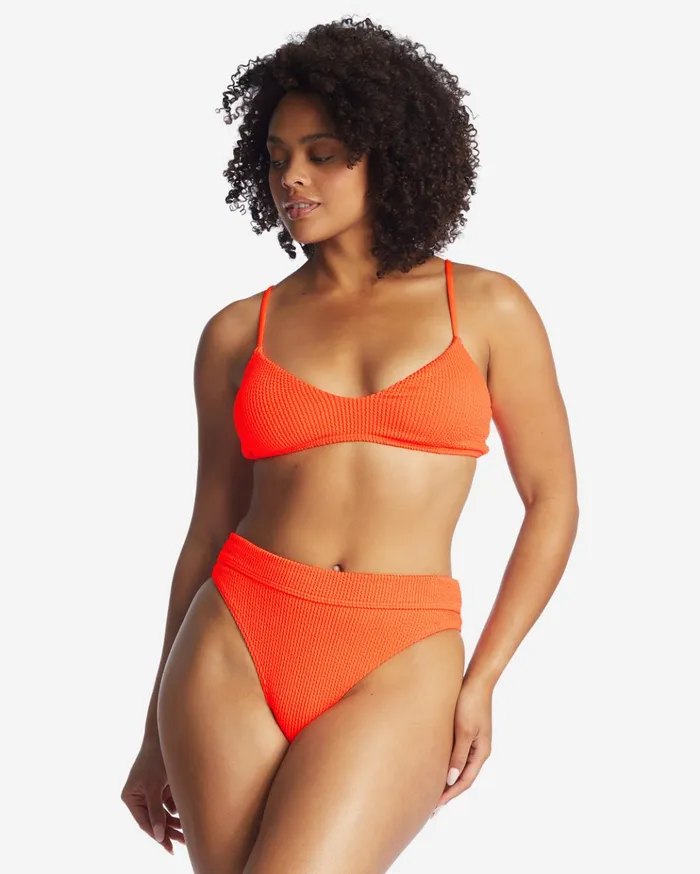 Billabong Summer High Maui Rider Bikini Bottoms Orange Crush Women Solid Swimwear Billabong Summer High Maui Rider Bikini Bottoms Orange Crush Women Solid Swimwear