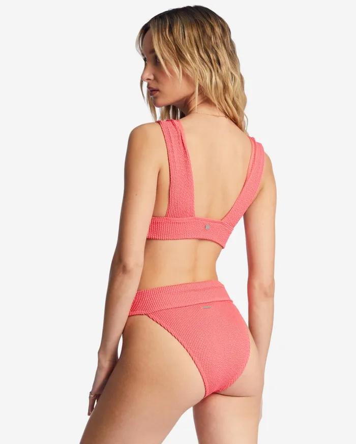Billabong Summer High Plunge Bikini Top Coral Crush Women Bikinis Billabong Summer High Plunge Bikini Top Coral Crush Women Bikinis