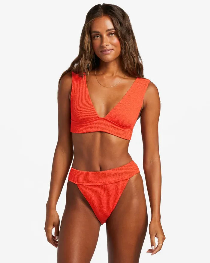 Billabong Summer High Plunge Bikini Top Red Aloha Women Bikinis Billabong Summer High Plunge Bikini Top Red Aloha Women Bikinis