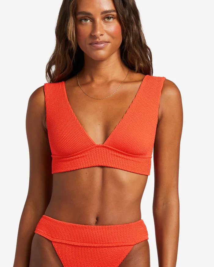 Billabong Summer High Plunge Bikini Top Red Aloha Women Bikinis Billabong Summer High Plunge Bikini Top Red Aloha Women Bikinis