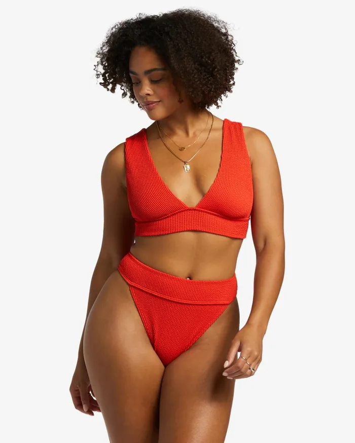 Billabong Summer High Plunge Bikini Top Red Aloha Women Bikinis Billabong Summer High Plunge Bikini Top Red Aloha Women Bikinis