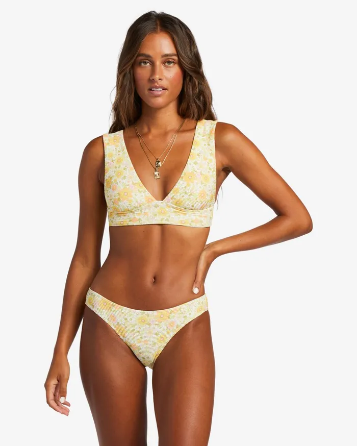 Billabong Sun Worshipper Tanlines Plunge Bikini Top Multi Women Bikinis