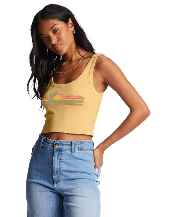 Billabong Sunbeams Cropped Tank Top Fresh Squeezed Women Graphic Tees and Tanks Billabong Sunbeams Cropped Tank Top Fresh Squeezed Women Graphic Tees and Tanks
