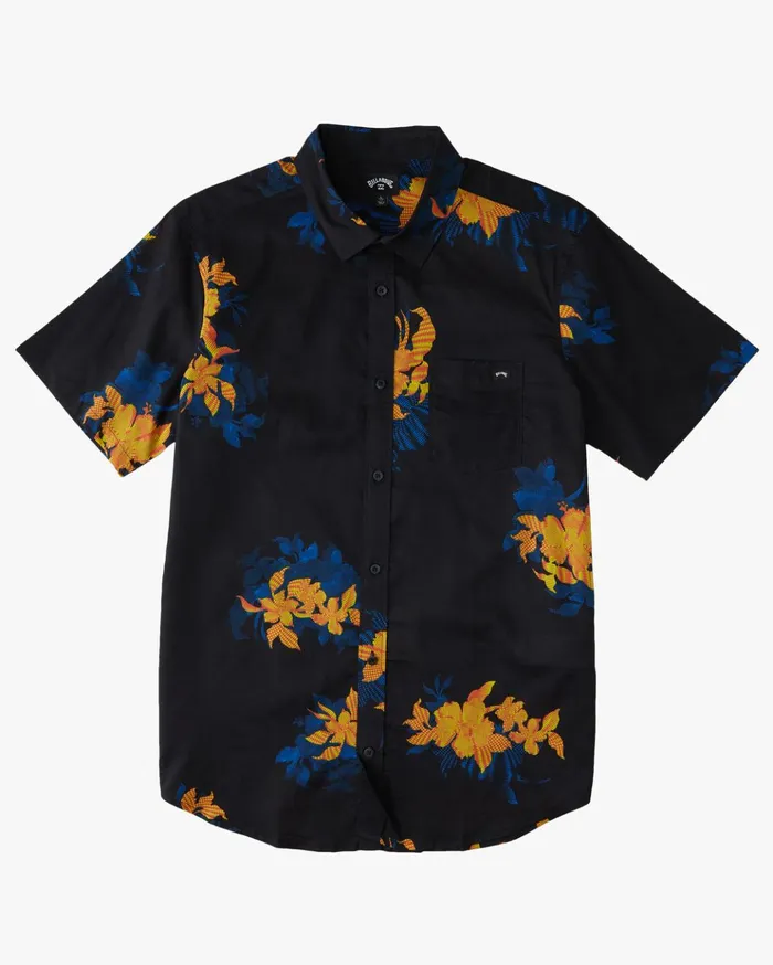 Billabong Sundays Floral Short Sleeve Shirt Black Floral Men Shirts Billabong Sundays Floral Short Sleeve Shirt Black Floral Men Shirts