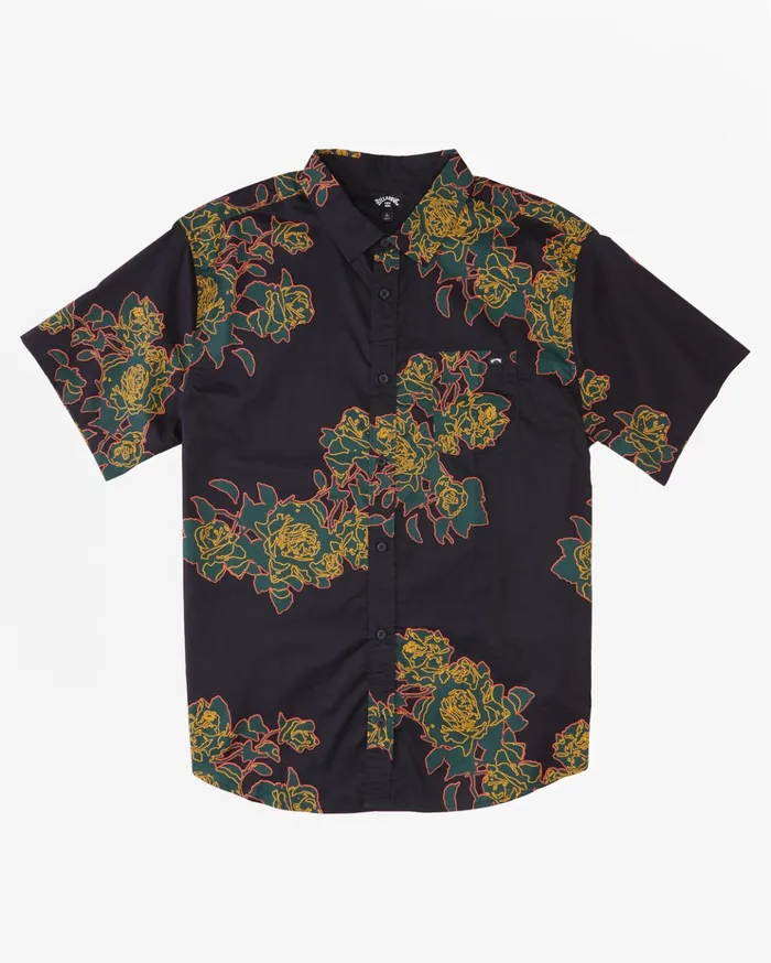 Billabong Sundays Floral Short Sleeve Shirt Phantom Men Shirts Billabong Sundays Floral Short Sleeve Shirt Phantom Men Shirts