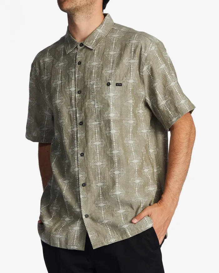 Billabong Sundays Jacquard Short Sleeve Shirt Light Sage Men Shirts Billabong Sundays Jacquard Short Sleeve Shirt Light Sage Men Shirts