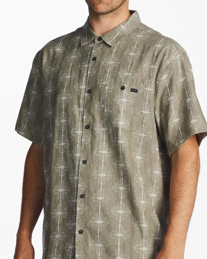 Billabong Sundays Jacquard Short Sleeve Shirt Light Sage Men Shirts Billabong Sundays Jacquard Short Sleeve Shirt Light Sage Men Shirts