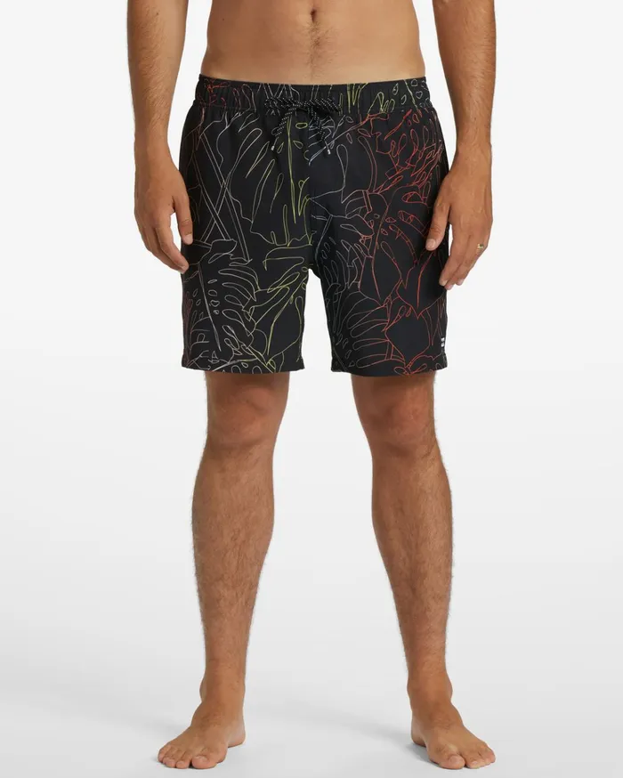 Billabong Sundays Layback 17quot Boardshorts Stealth Men Elastic Waist Boardshorts Billabong Sundays Layback 17quot Boardshorts Stealth Men Elastic Waist Boardshorts