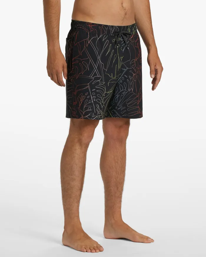 Billabong Sundays Layback 17quot Boardshorts Stealth Men Elastic Waist Boardshorts Billabong Sundays Layback 17quot Boardshorts Stealth Men Elastic Waist Boardshorts
