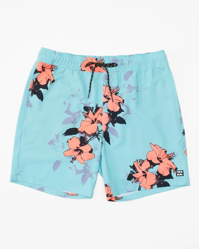 Billabong Sundays Layback Boardshorts 17quot Mist Men Elastic Waist Boardshorts Billabong Sundays Layback Boardshorts 17quot Mist Men Elastic Waist Boardshorts