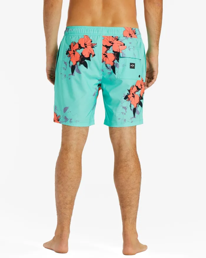 Billabong Sundays Layback Boardshorts 17quot Mist Men Elastic Waist Boardshorts Billabong Sundays Layback Boardshorts 17quot Mist Men Elastic Waist Boardshorts