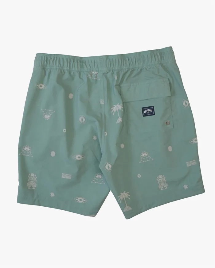 Billabong Sundays Layback Boardshorts 17quot Sage Men Elastic Waist Boardshorts Billabong Sundays Layback Boardshorts 17quot Sage Men Elastic Waist Boardshorts