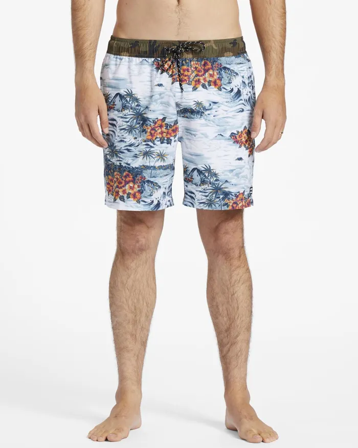 Billabong Sundays Layback Boardshorts 17quot Seafoam Men Elastic Waist Boardshorts Billabong Sundays Layback Boardshorts 17quot Seafoam Men Elastic Waist Boardshorts