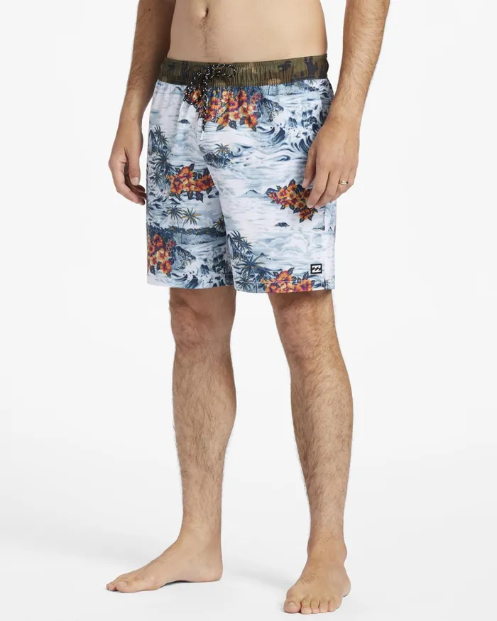 Billabong Sundays Layback Boardshorts 17quot Seafoam Men Elastic Waist Boardshorts Billabong Sundays Layback Boardshorts 17quot Seafoam Men Elastic Waist Boardshorts