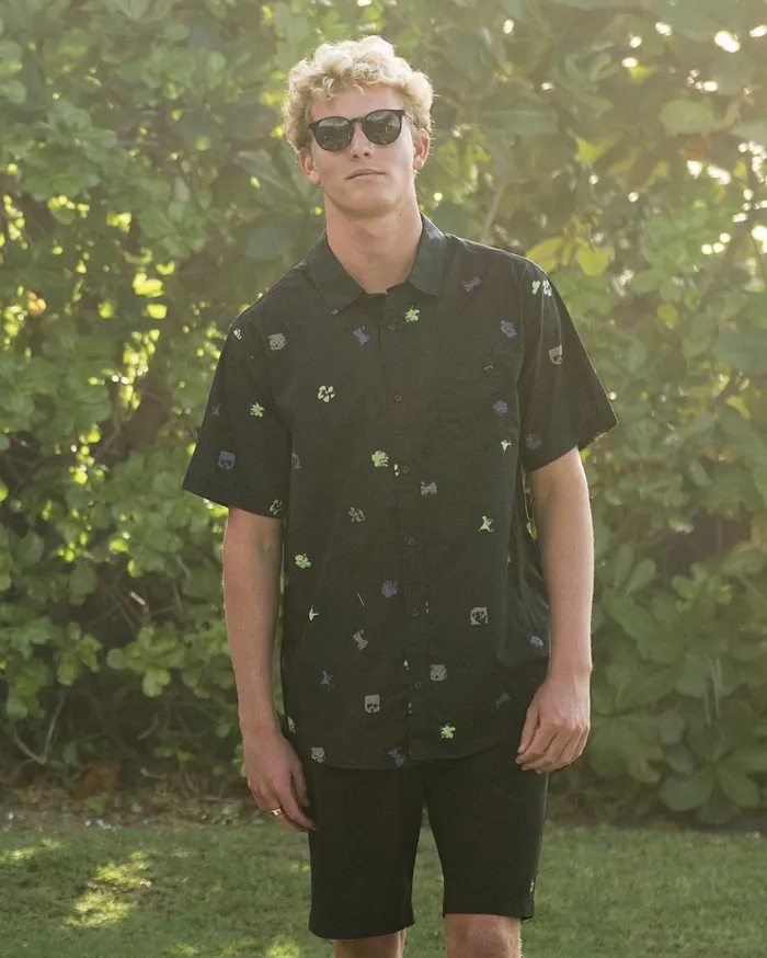 Billabong Sundays Mini Short Sleeve Shirt Black Men Shirts