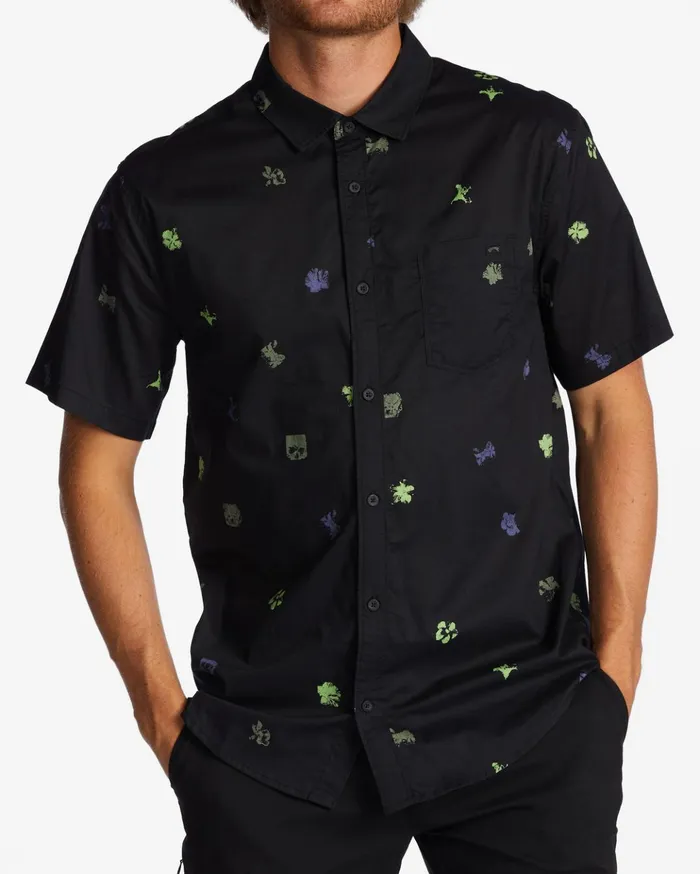 Billabong Sundays Mini Short Sleeve Shirt Black Men Shirts Billabong Sundays Mini Short Sleeve Shirt Black Men Shirts