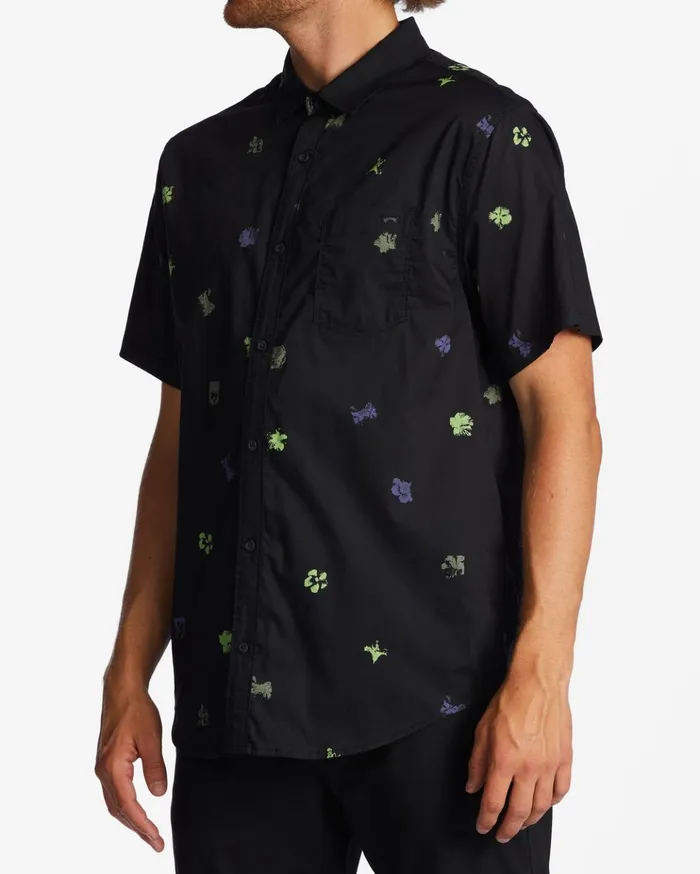 Billabong Sundays Mini Short Sleeve Shirt Black Men Shirts Billabong Sundays Mini Short Sleeve Shirt Black Men Shirts