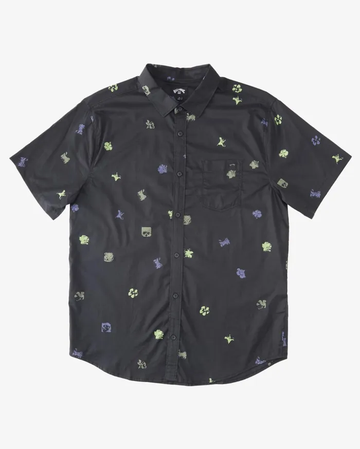 Billabong Sundays Mini Short Sleeve Shirt Black Men Shirts Billabong Sundays Mini Short Sleeve Shirt Black Men Shirts
