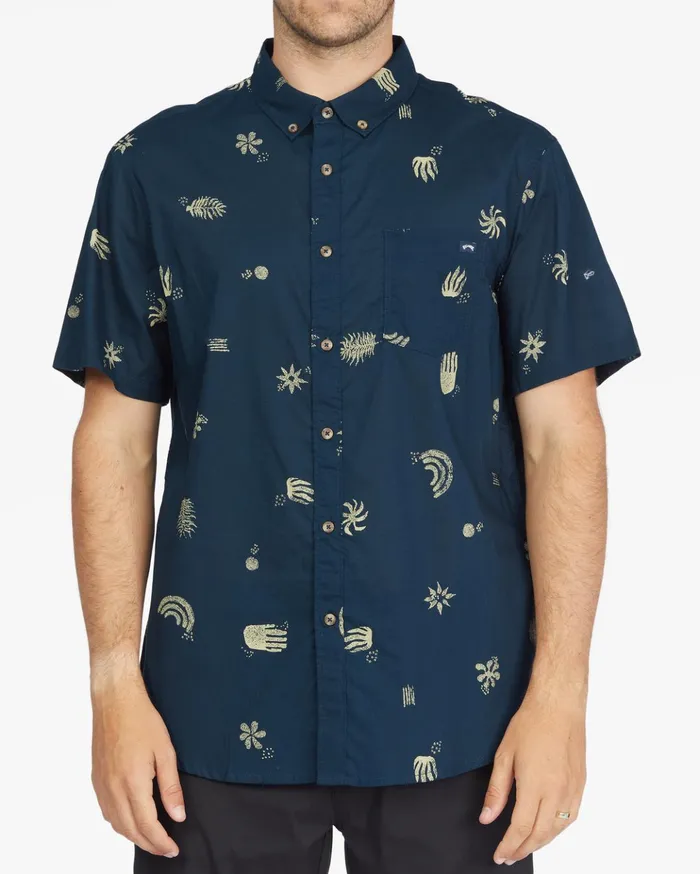 Billabong Sundays Mini Short Sleeve Shirt Indigo Men Shirts