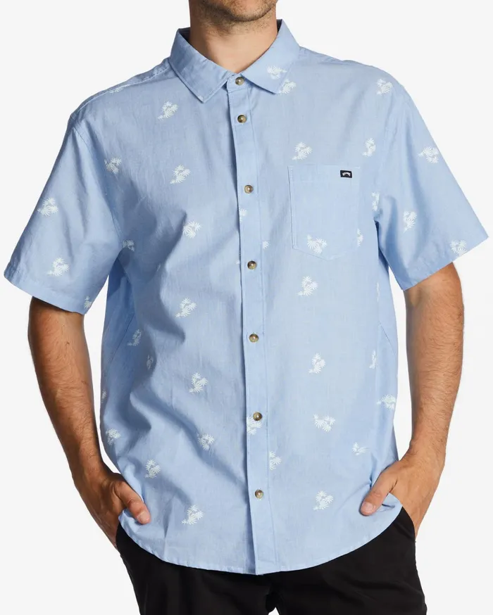 Billabong Sundays Mini Short Sleeve Shirt Light Blue Men Shirts