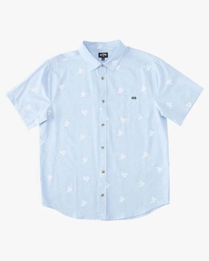 Billabong Sundays Mini Short Sleeve Shirt Light Blue Men Shirts Billabong Sundays Mini Short Sleeve Shirt Light Blue Men Shirts