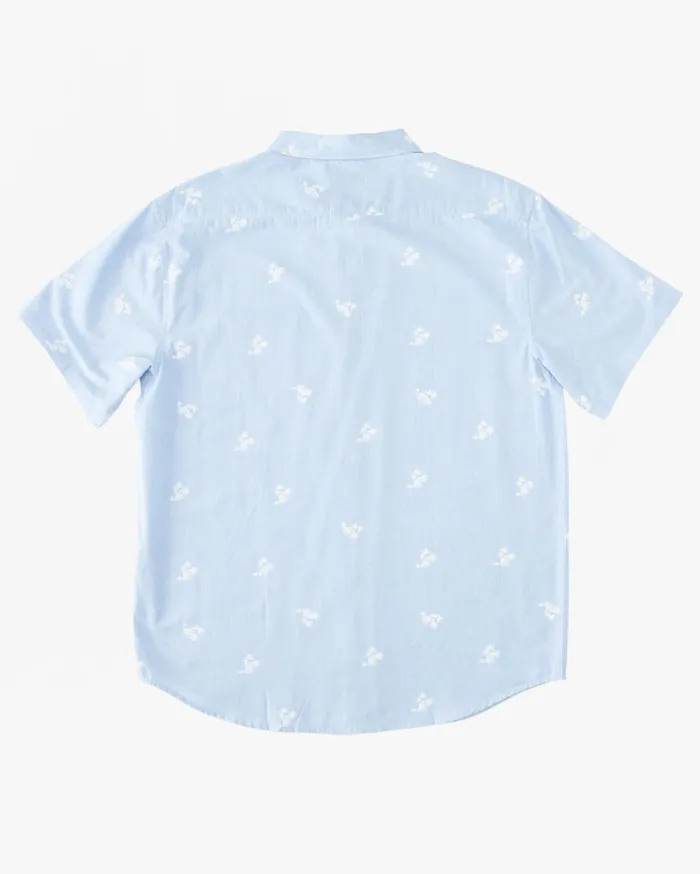 Billabong Sundays Mini Short Sleeve Shirt Light Blue Men Shirts Billabong Sundays Mini Short Sleeve Shirt Light Blue Men Shirts