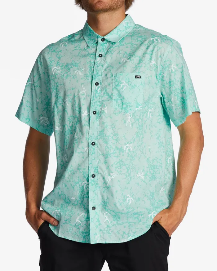 Billabong Sundays Mini Short Sleeve Shirt Mint Men Shirts