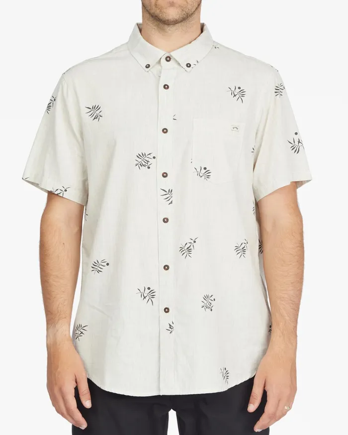 Billabong Sundays Mini Short Sleeve Shirt Oatmeal Heather Men Shirts