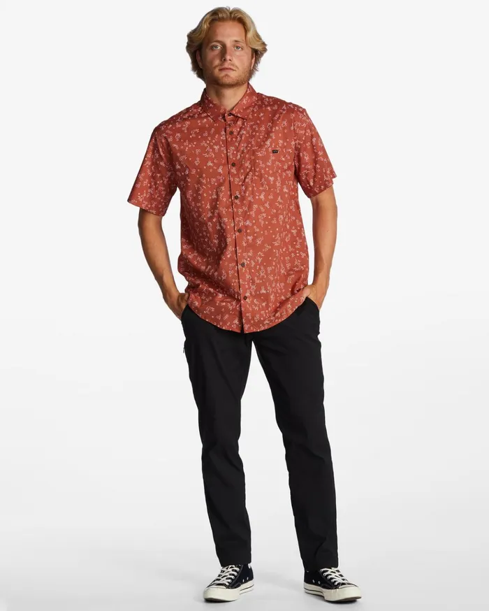 Billabong Sundays Mini Short Sleeve Shirt Red Clay Men Shirts