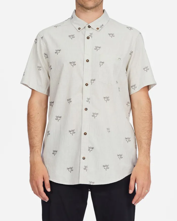 Billabong Sundays Mini Short Sleeve Shirt Stone Heather Men Shirts