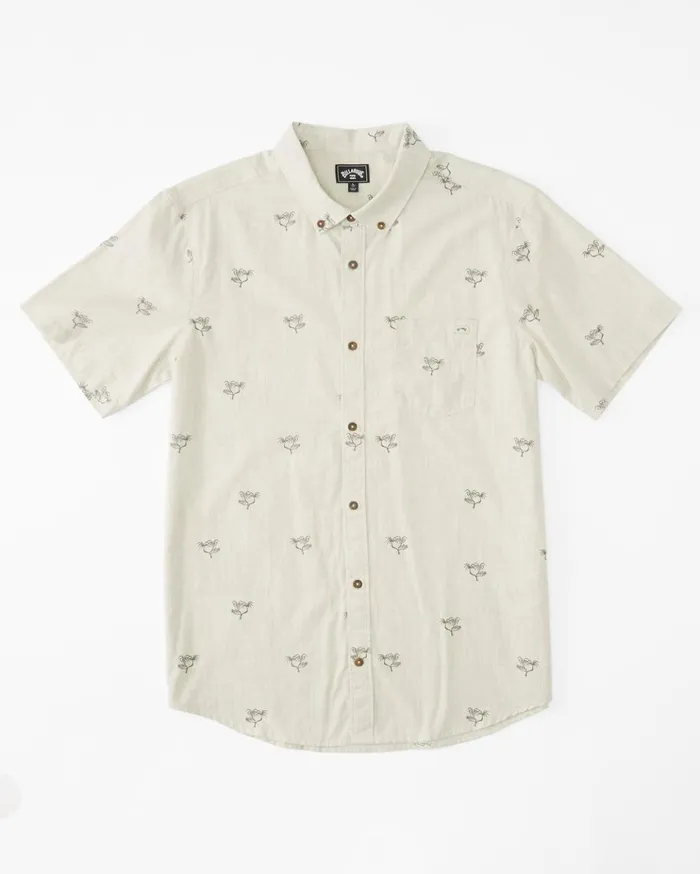 Billabong Sundays Mini Short Sleeve Shirt Stone Heather Men Shirts Billabong Sundays Mini Short Sleeve Shirt Stone Heather Men Shirts