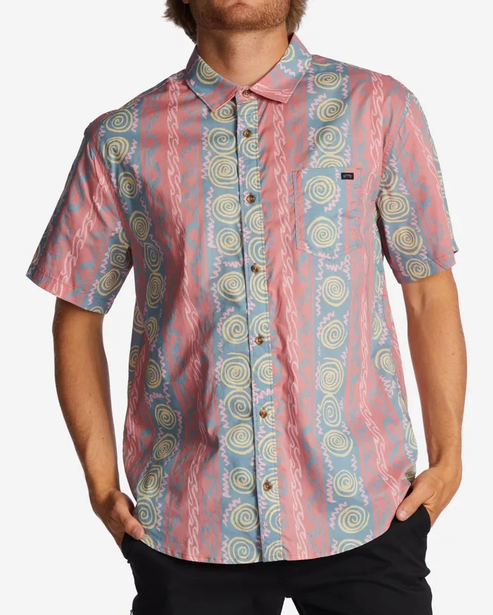 Billabong Sundays Short Sleeve Shirt Dusty Red Men Shirts