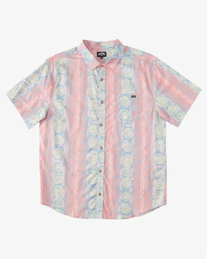 Billabong Sundays Short Sleeve Shirt Dusty Red Men Shirts Billabong Sundays Short Sleeve Shirt Dusty Red Men Shirts