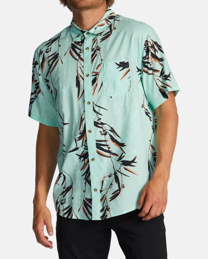 Billabong Sundays Short Sleeve Shirt Mint Men Shirts