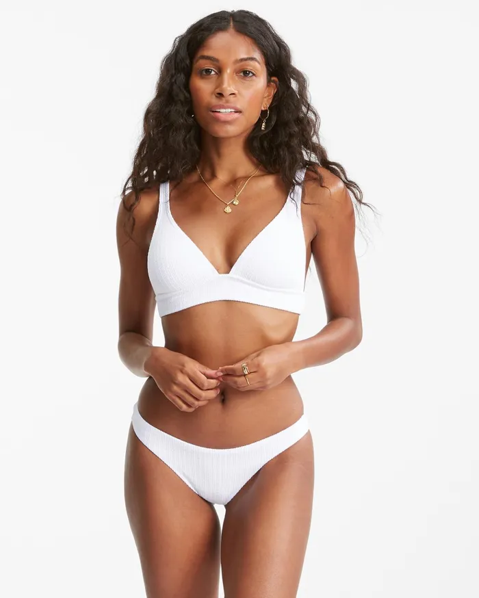 Billabong Sunrays Tanga Skimpy Bikini Bottoms White Women Bikini Bottoms