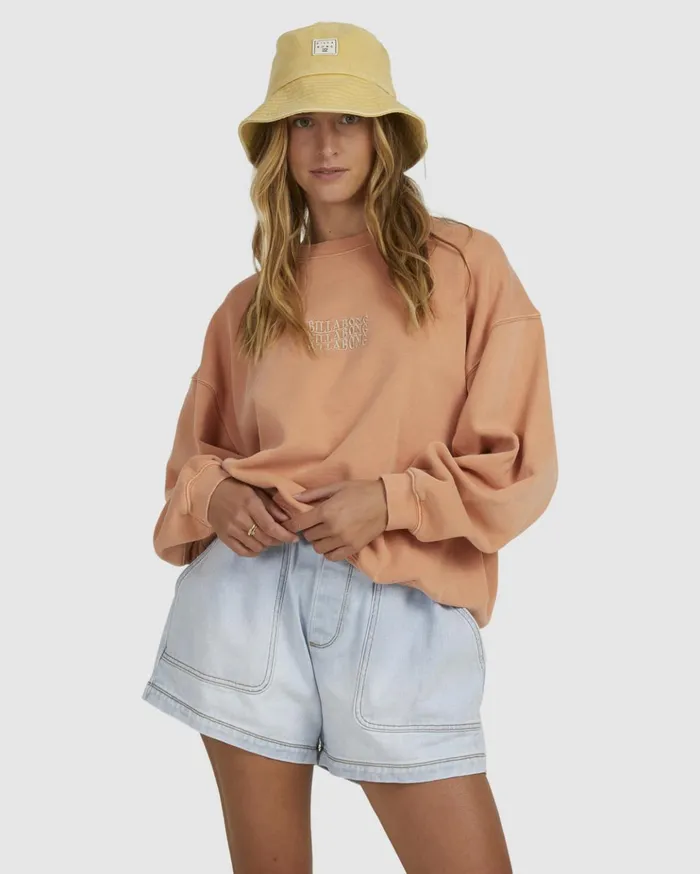 Billabong Surf High Kendall Sweatshirt Pecan Women Hoodies and Fleece Billabong Surf High Kendall Sweatshirt Pecan Women Hoodies and Fleece