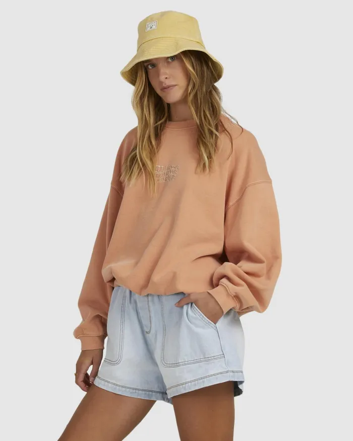 Billabong Surf High Kendall Sweatshirt Pecan Women Hoodies and Fleece Billabong Surf High Kendall Sweatshirt Pecan Women Hoodies and Fleece