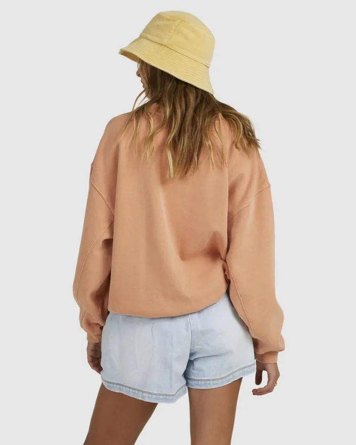 Billabong Surf High Kendall Sweatshirt Pecan Women Hoodies and Fleece Billabong Surf High Kendall Sweatshirt Pecan Women Hoodies and Fleece