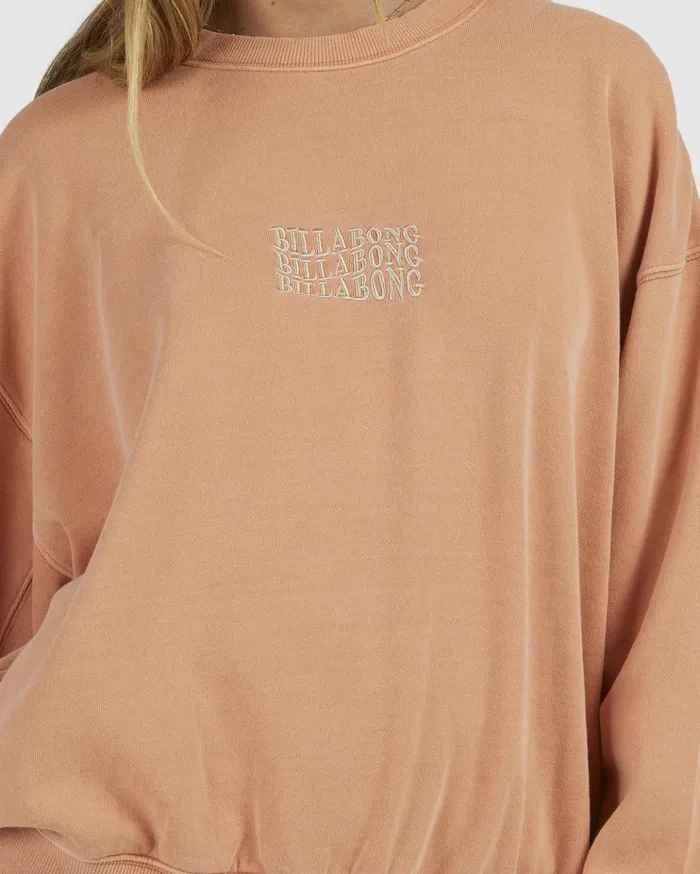 Billabong Surf High Kendall Sweatshirt Pecan Women Hoodies and Fleece Billabong Surf High Kendall Sweatshirt Pecan Women Hoodies and Fleece