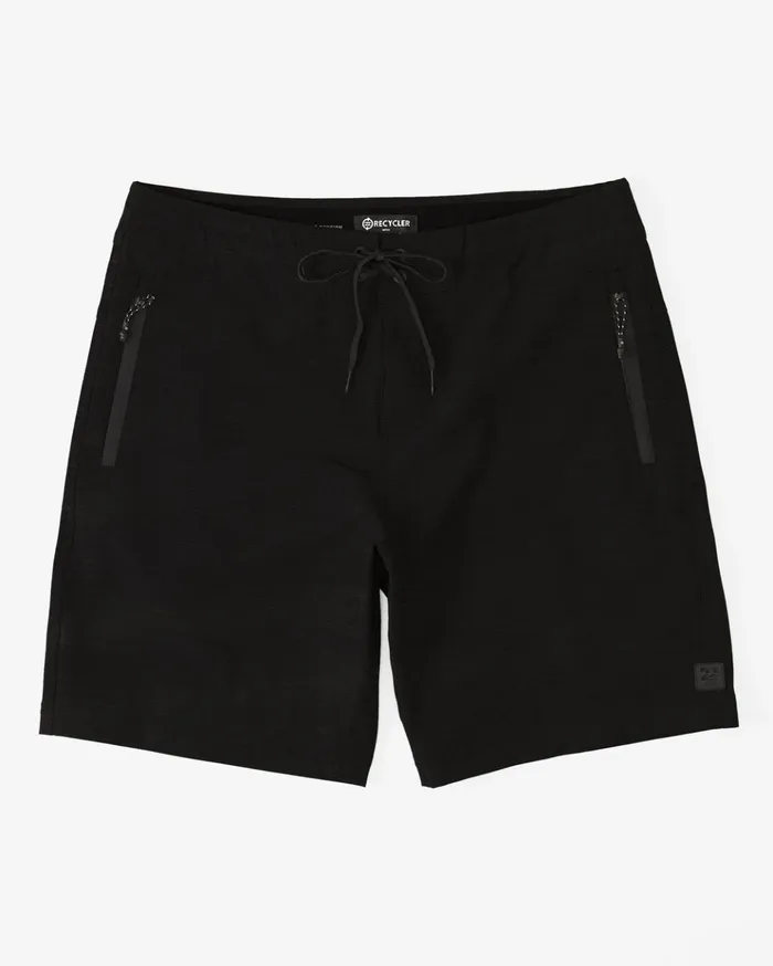 Billabong Surftrek Lo Tide 18quot Boardshorts Black Men Solid Boardshorts
