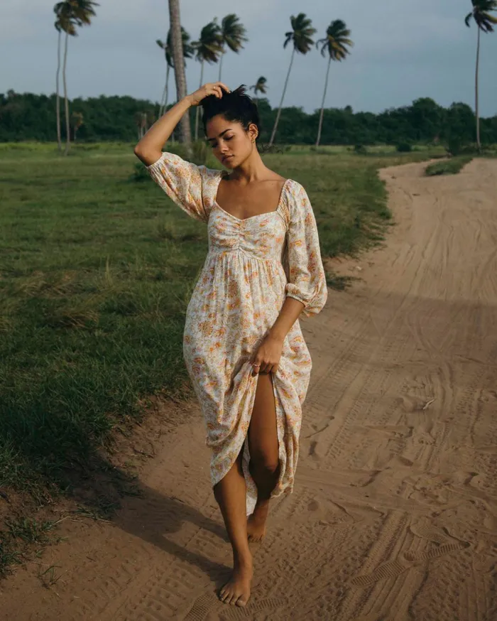Billabong Swept Away Midi Dress WhiteMulti Women Dresses