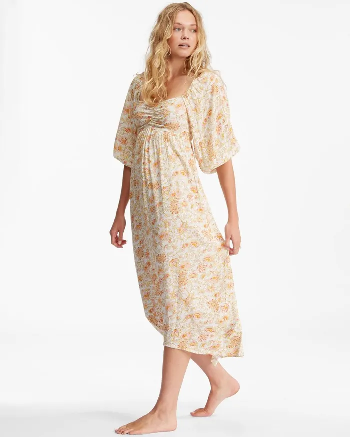 Billabong Swept Away Midi Dress WhiteMulti Women Dresses Billabong Swept Away Midi Dress WhiteMulti Women Dresses