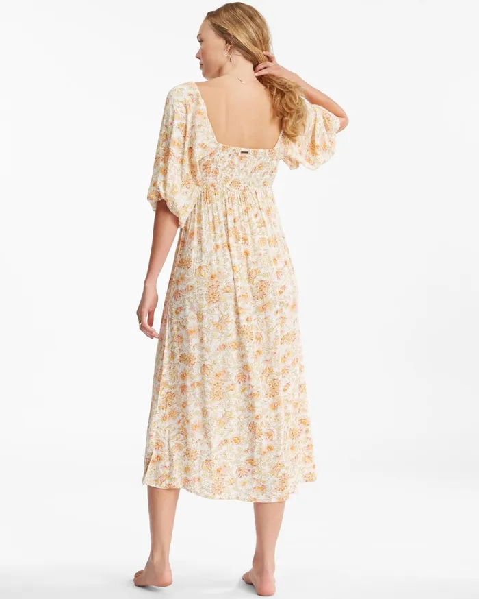 Billabong Swept Away Midi Dress WhiteMulti Women Dresses Billabong Swept Away Midi Dress WhiteMulti Women Dresses